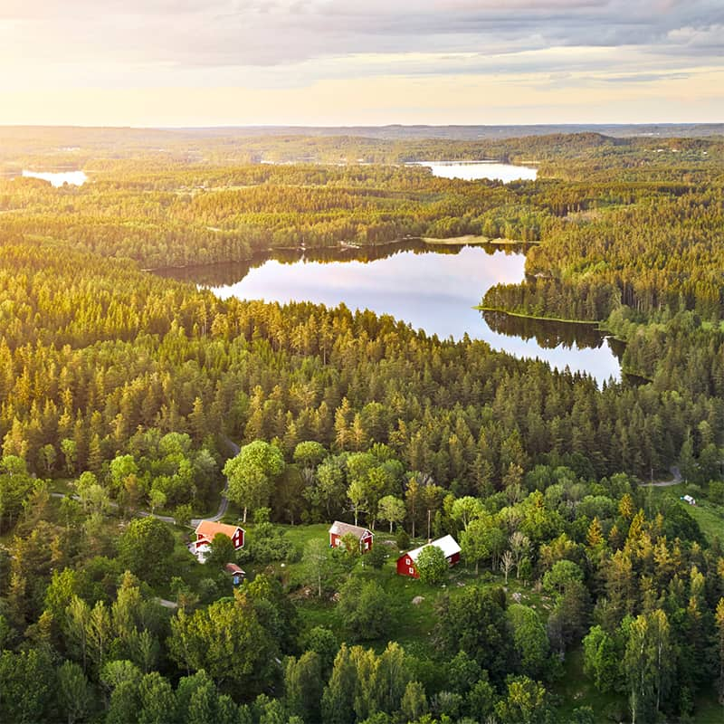 Beautiful landscape in Sweden