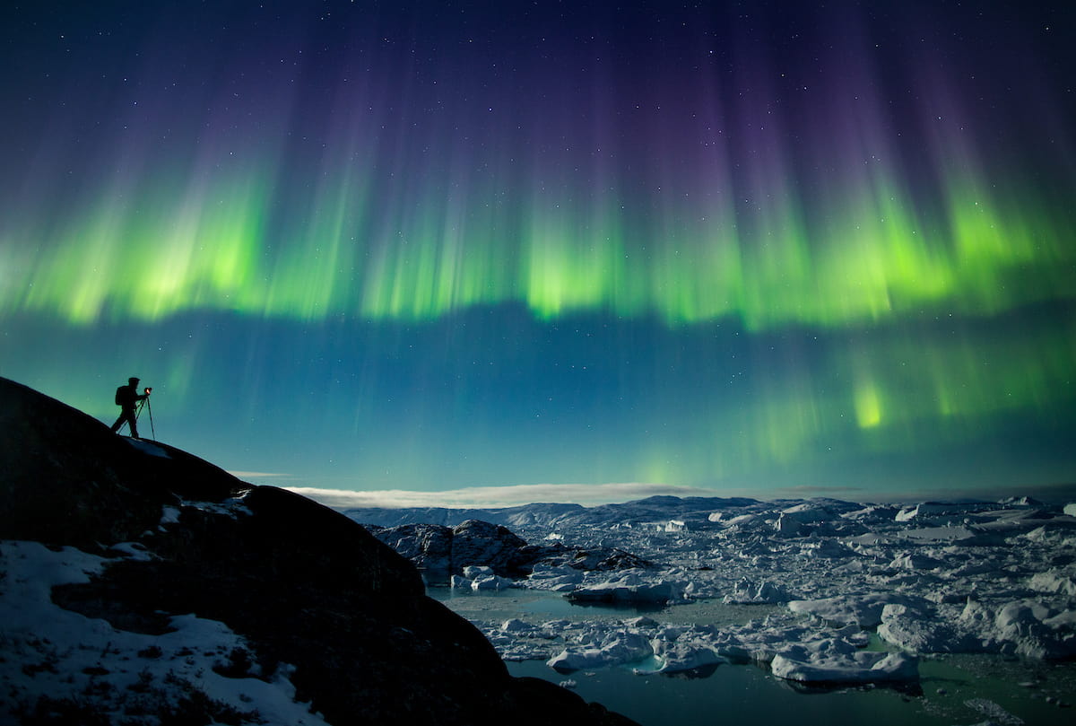 Northern lights in Greenland