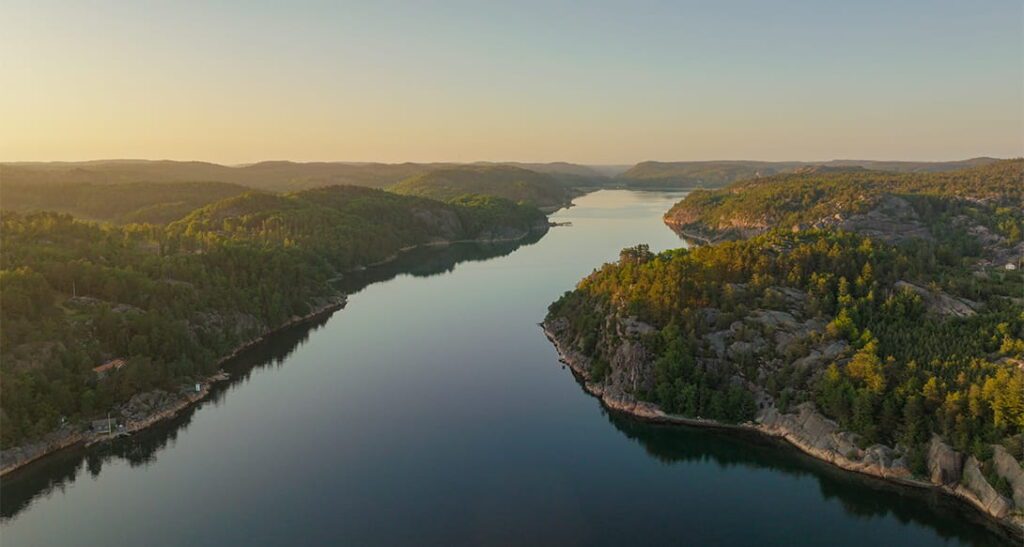 Views of land and water in Sweden