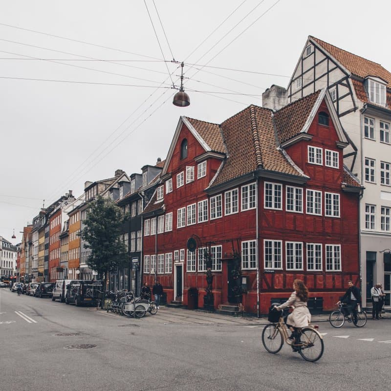 Biking in the historic city centre