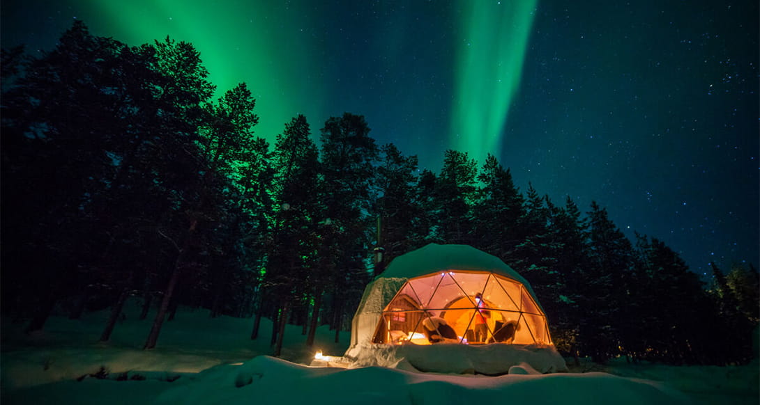 Glass igloo in Finland