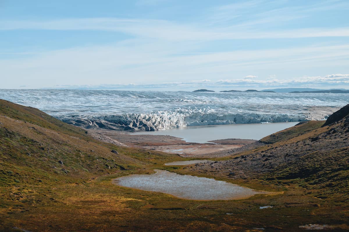 Icesheet ice lake in Kangerlussuaq