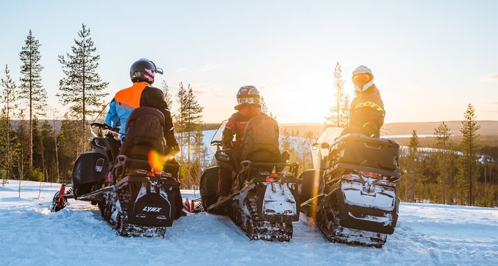 Snowmobiling in Lapland Finland