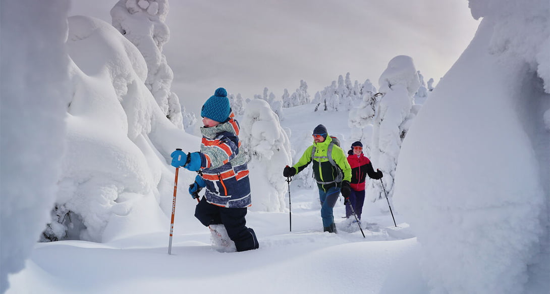 Snowshoeing in Finland