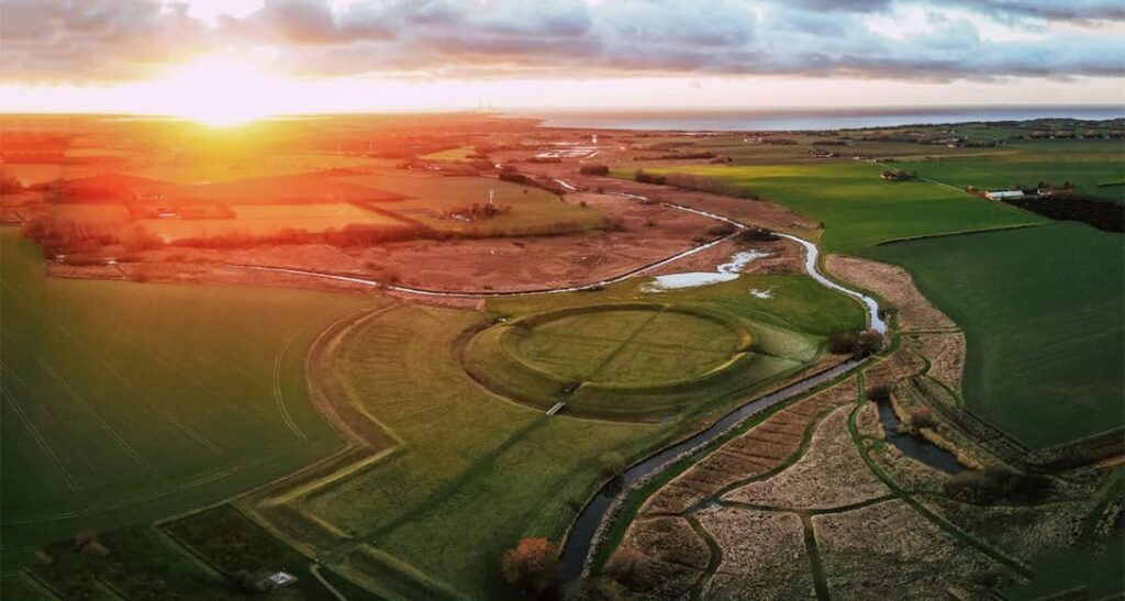 Viking fortress Trelleborg in Denmark