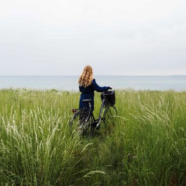 Cycling in Denmark along dedicated bike paths with scenic surroundings and a strong culture of sustainable urban mobility